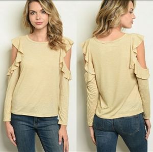 ⭐ Cold Shoulder ruffled top